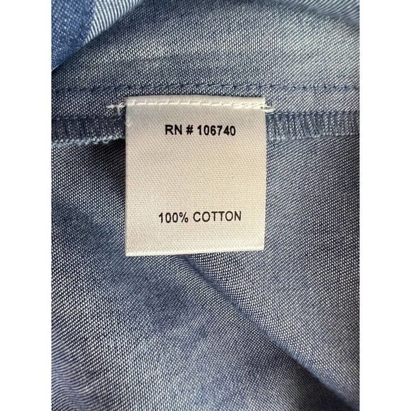 Back In The Saddle Short Sleeve Snap Button Down Blue Shirt Women's Size Small - Picture 6 of 6